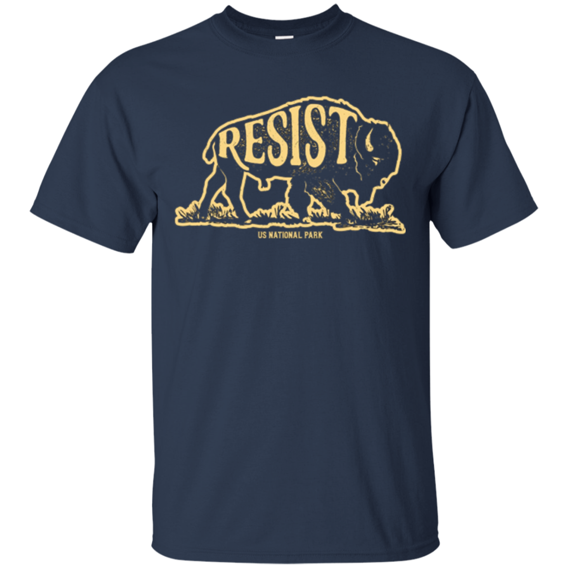 ALT US National Park Resist Service T shirt Bison Vintage