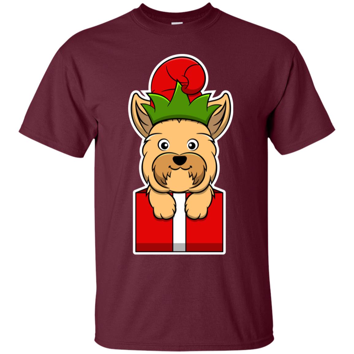 Christmas Yorkshire Terrier Dog T-Shirt, Puppy Xmas Gift