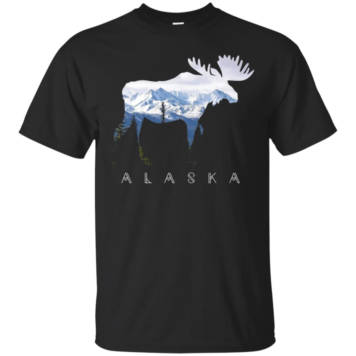 Alaska Day Moose Snowy Mountain Shirt