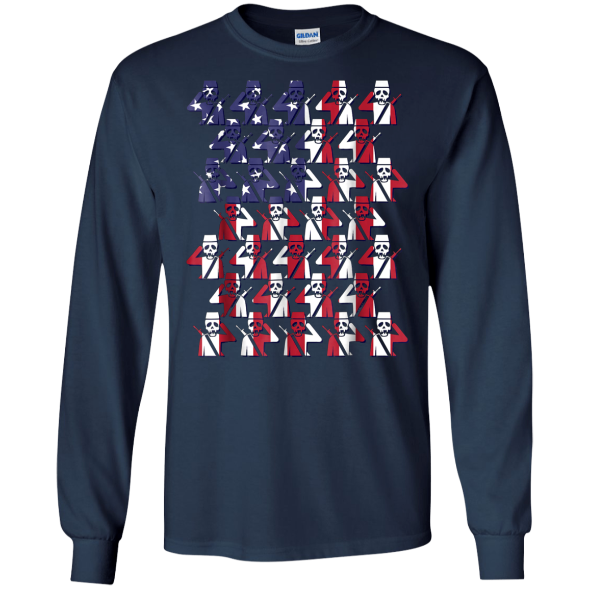 American Patriot Day Funny Skulls T Shirt Original Gift Tee