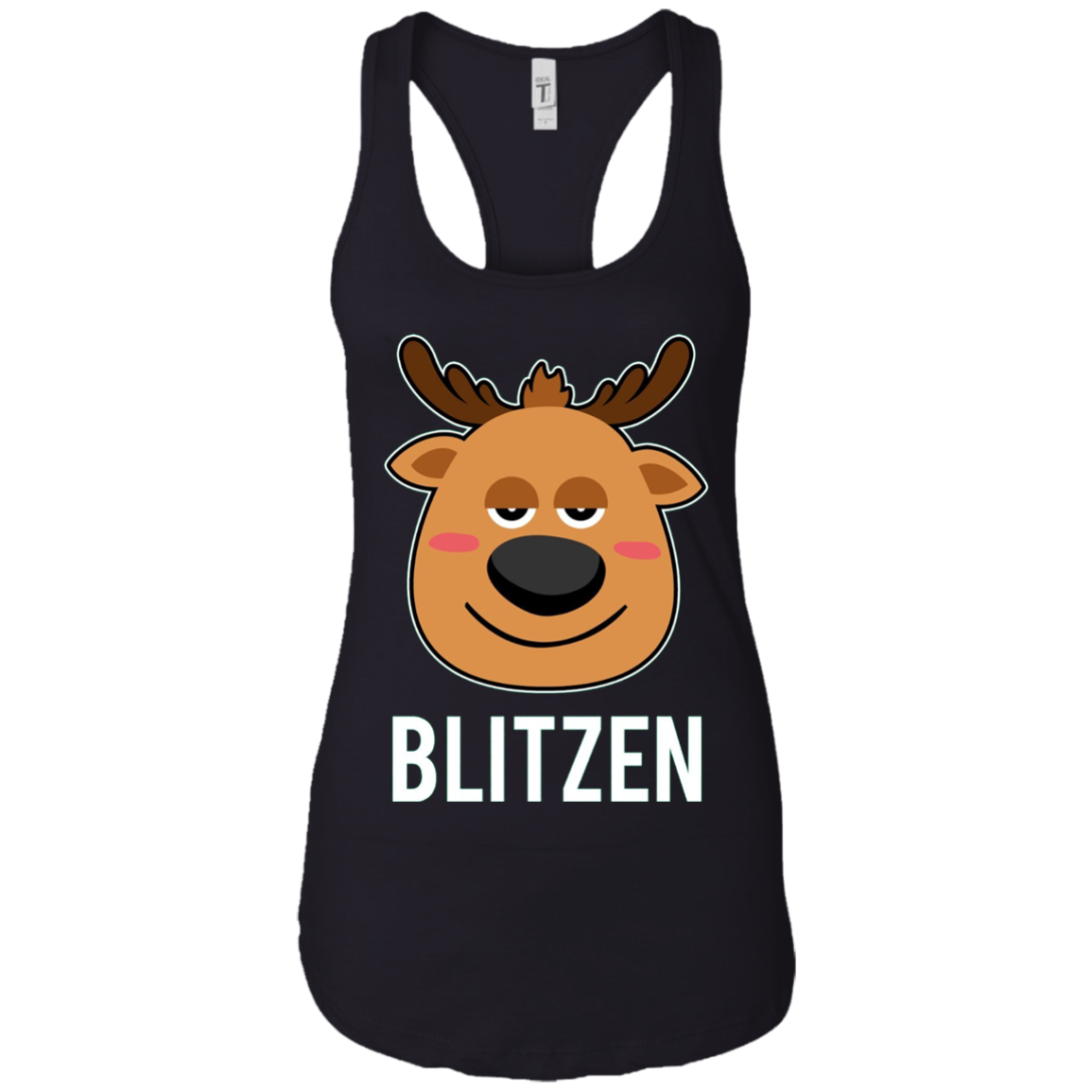 Santa Reindeer Blitzen T-Shirt Christmas Group Costume Tee