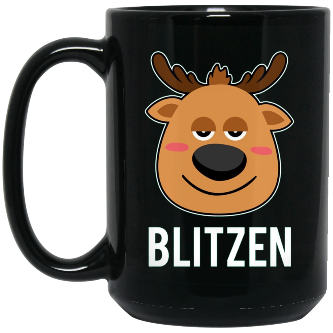 Santa Reindeer Blitzen T-Shirt Christmas Group Costume Tee