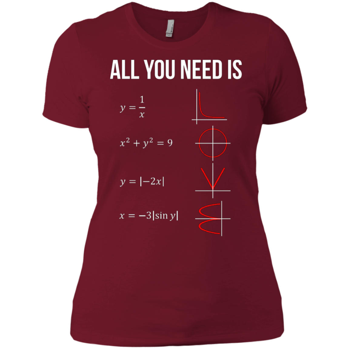 All You Need Is Love Math T-shirt