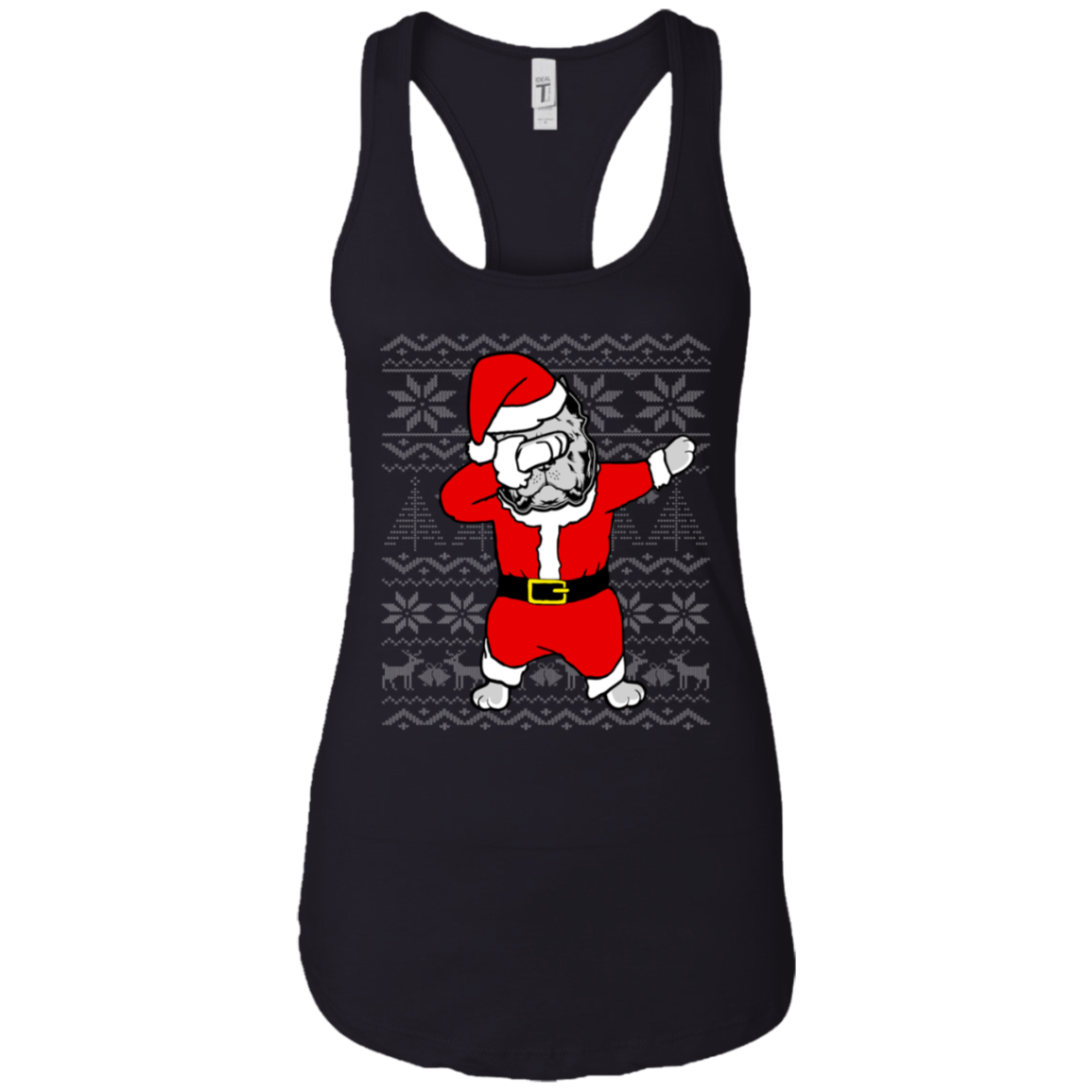 American Bully Dabbing Santa Claus Xmas