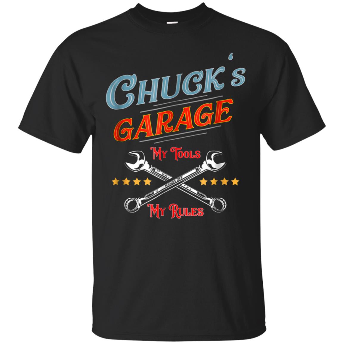 Chuck's Garage funny tee shirt