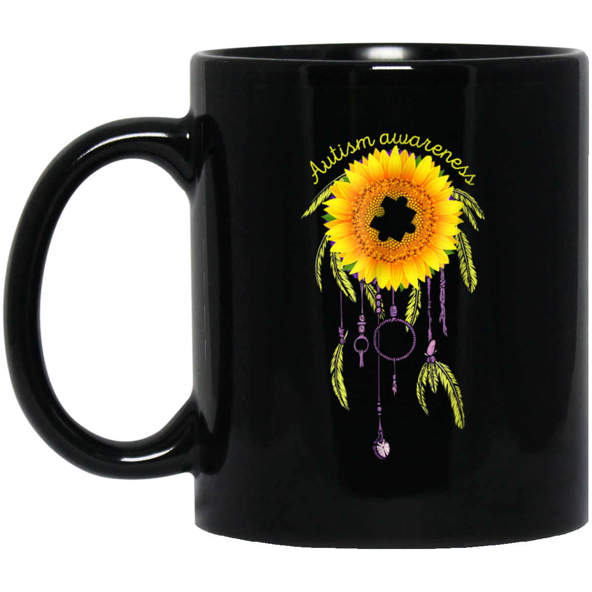 Autism Awareness Sunflower Dream Catcher T Shirt