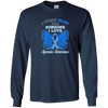 Image of Je porte un t - shirt bleu pour quelqu'un que j'aime.