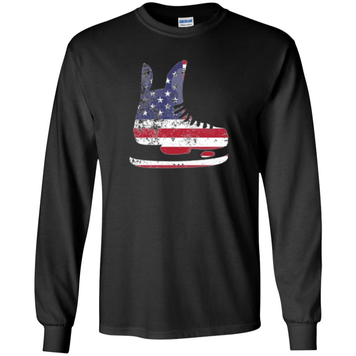 American Flag Shirt Patriotic Ice Hockey Skate Vintage Gift