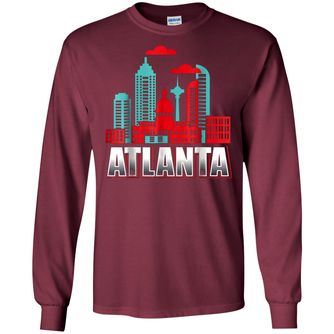 Atlanta T Shirt Funny Atlanta Georgia Skyline Souvenir Tee