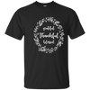 Image of "Grateful Thankful Blessed " Floral Thanksgiving Fall Tee