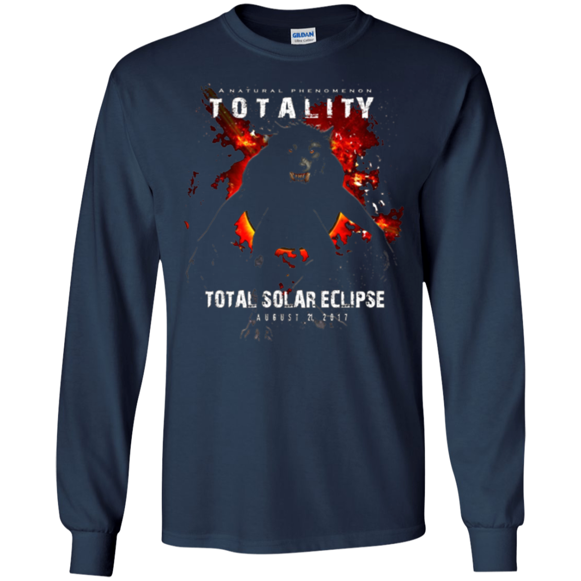 A solar-eclipse WEREWOLF Sun, Moon and Earth T Shirt