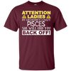 Image of Attention Ladies My Girlfriend Is A Crazy Pisces Funny Tee