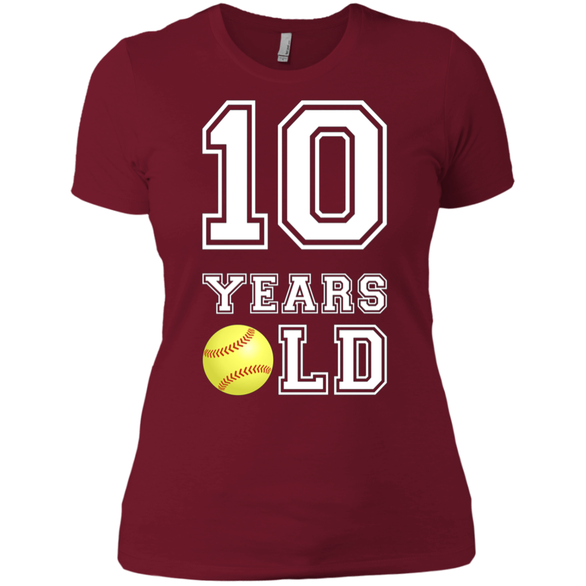 10 Years Old Softball Birthday Shirt Boy 10th Birthday Tee