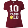 Image of 10 Years Old Softball Birthday Shirt Boy 10th Birthday Tee