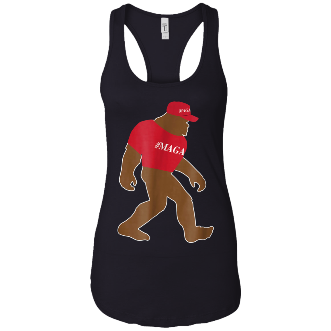 Bigfoot Wearing #MAGA Hat T-Shirt Trump Republican