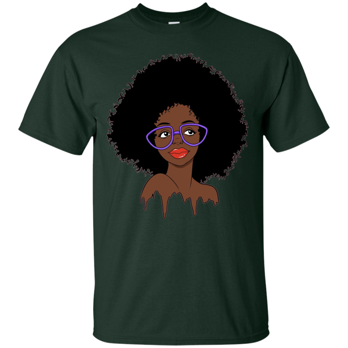 Afro Art Natural Hair T-Shirt for Black Women