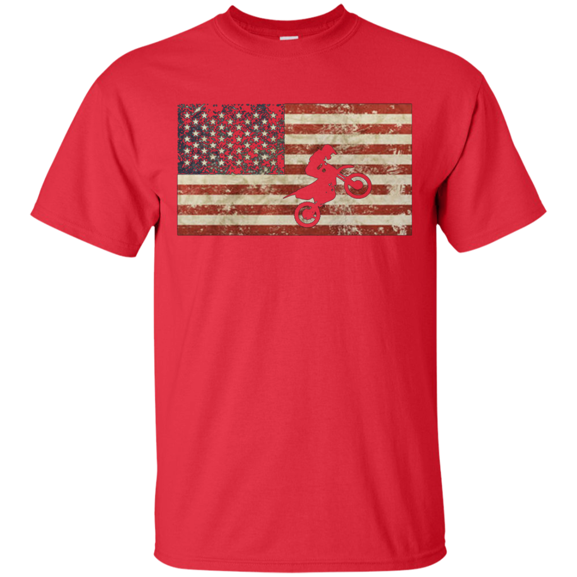 American Flag Motocross BMX T-Shirt
