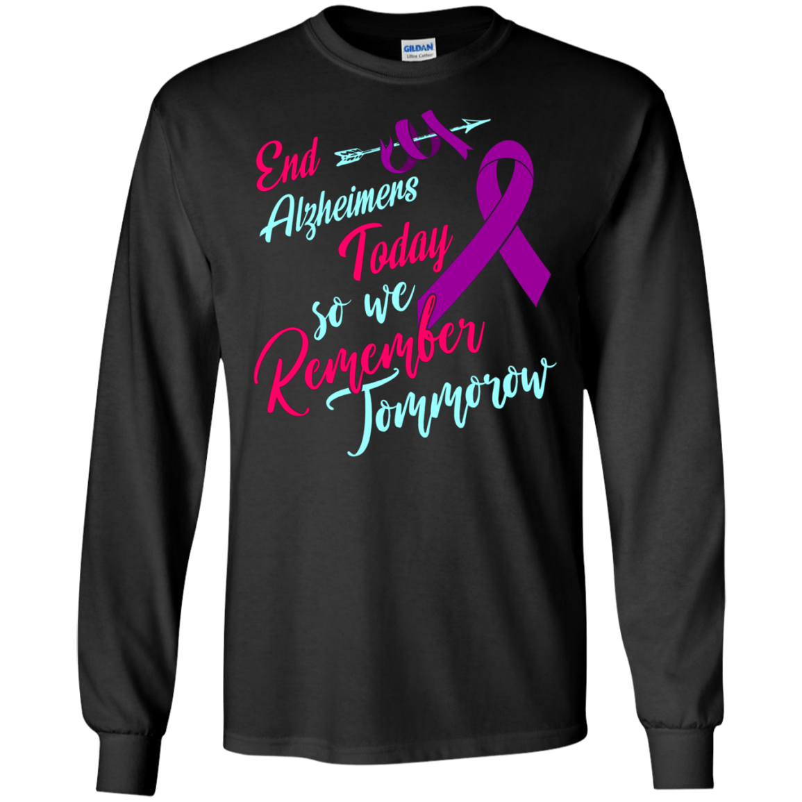 Alzheimer's Awareness T Shirts Purple Ribbon EndAlz Tees