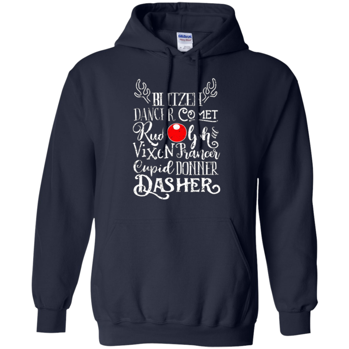 Santa's Reindeer Rudolph List Vintage Christmas Gift T-Shirt