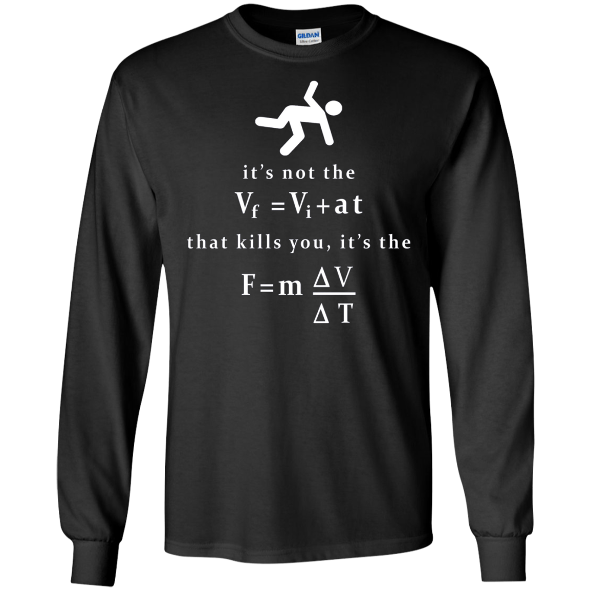 "It's not the fall that kills you, it's the landing." Tee