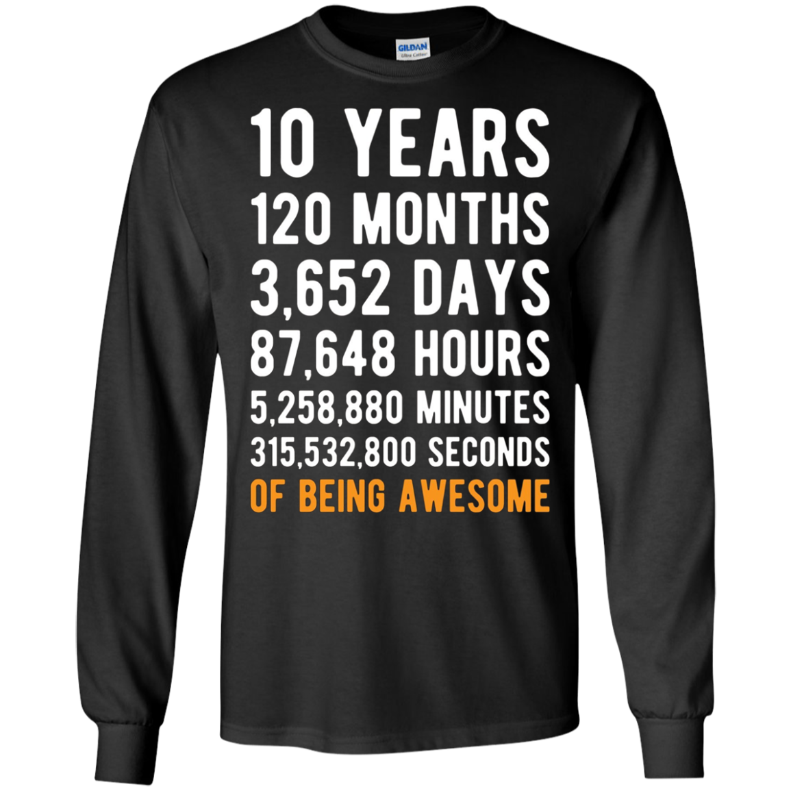 10th Birthday Gift T Shirt 10 Years Old Being Awesome Tee