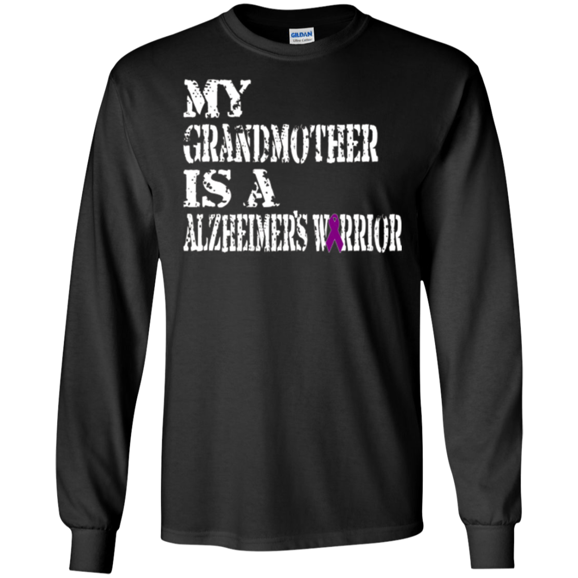 Alzheimer's Awareness Tee For Grandmothers Purple Ribbon Tee