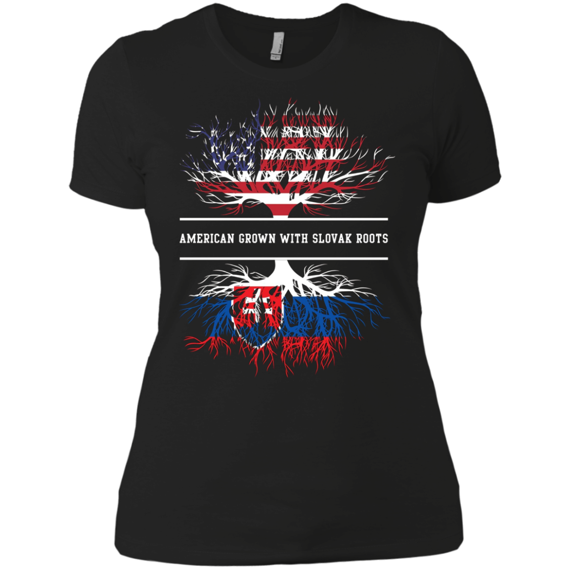 American Grown With Slovak Roots T-Shirt Slovakia Tee