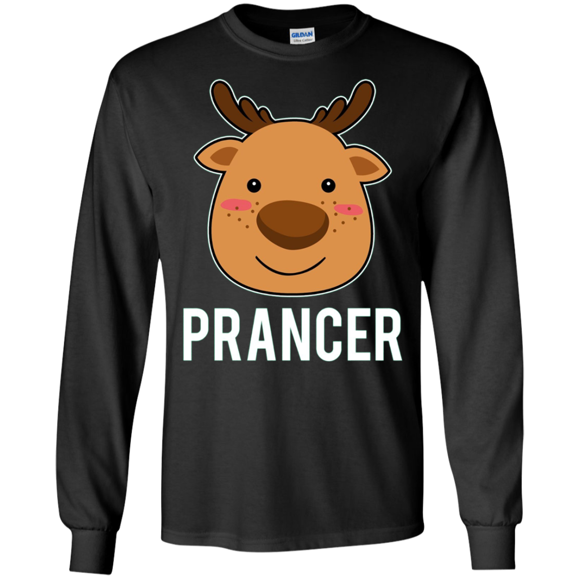 Santa Reindeer Prancer T-Shirt Christmas Group Costume Tee