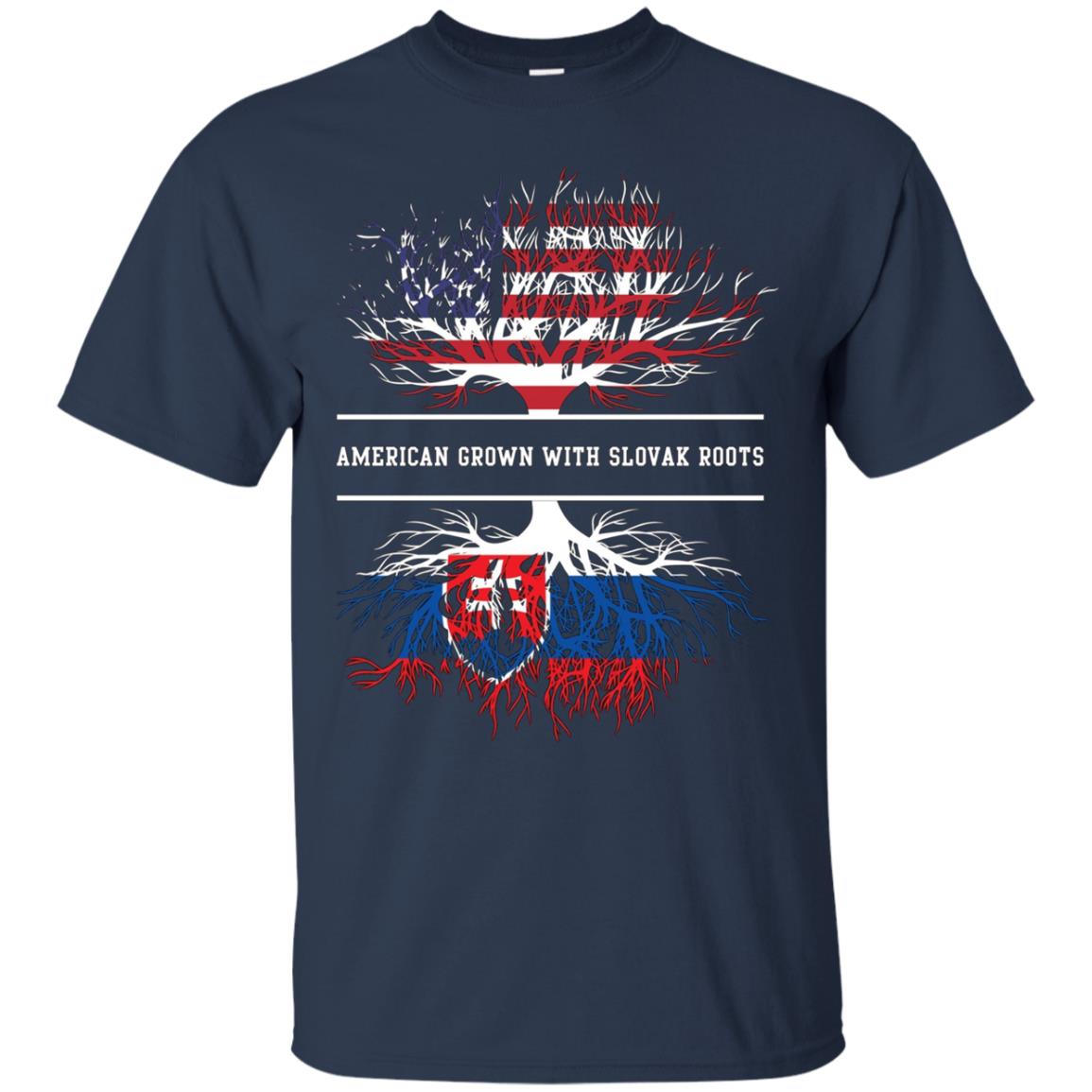 American Grown With Slovak Roots T-Shirt Slovakia Tee
