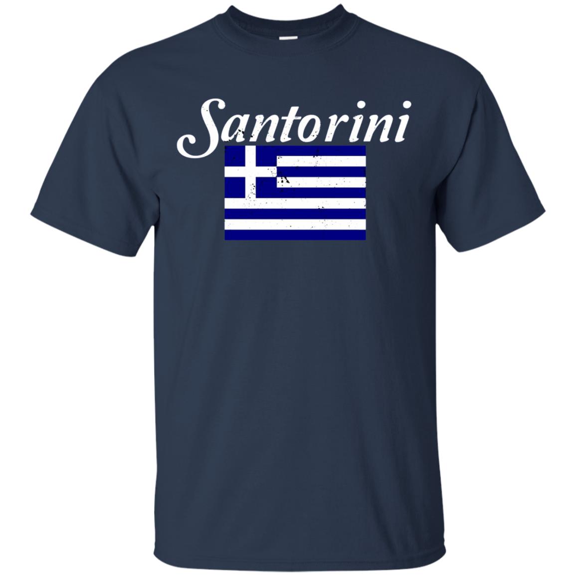 SANTORINI T Shirt Cool Greek Flag Island On The Aegean Sea
