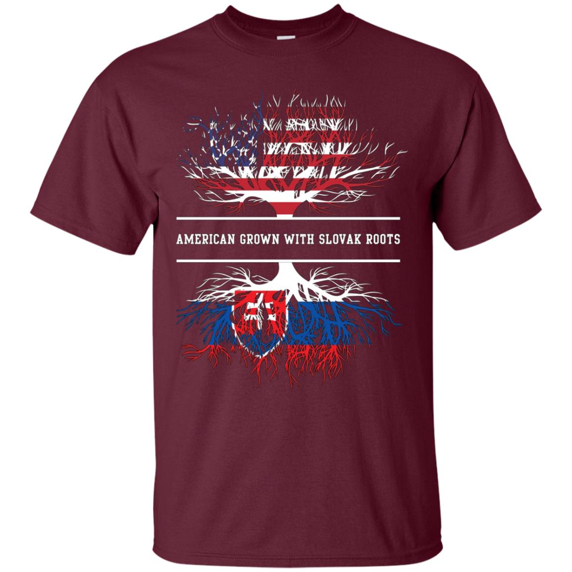 American Grown With Slovak Roots T-Shirt Slovakia Tee