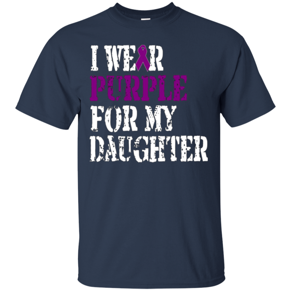 Alzheimer's Awareness T-shirt I Wear Purple For My Daughter