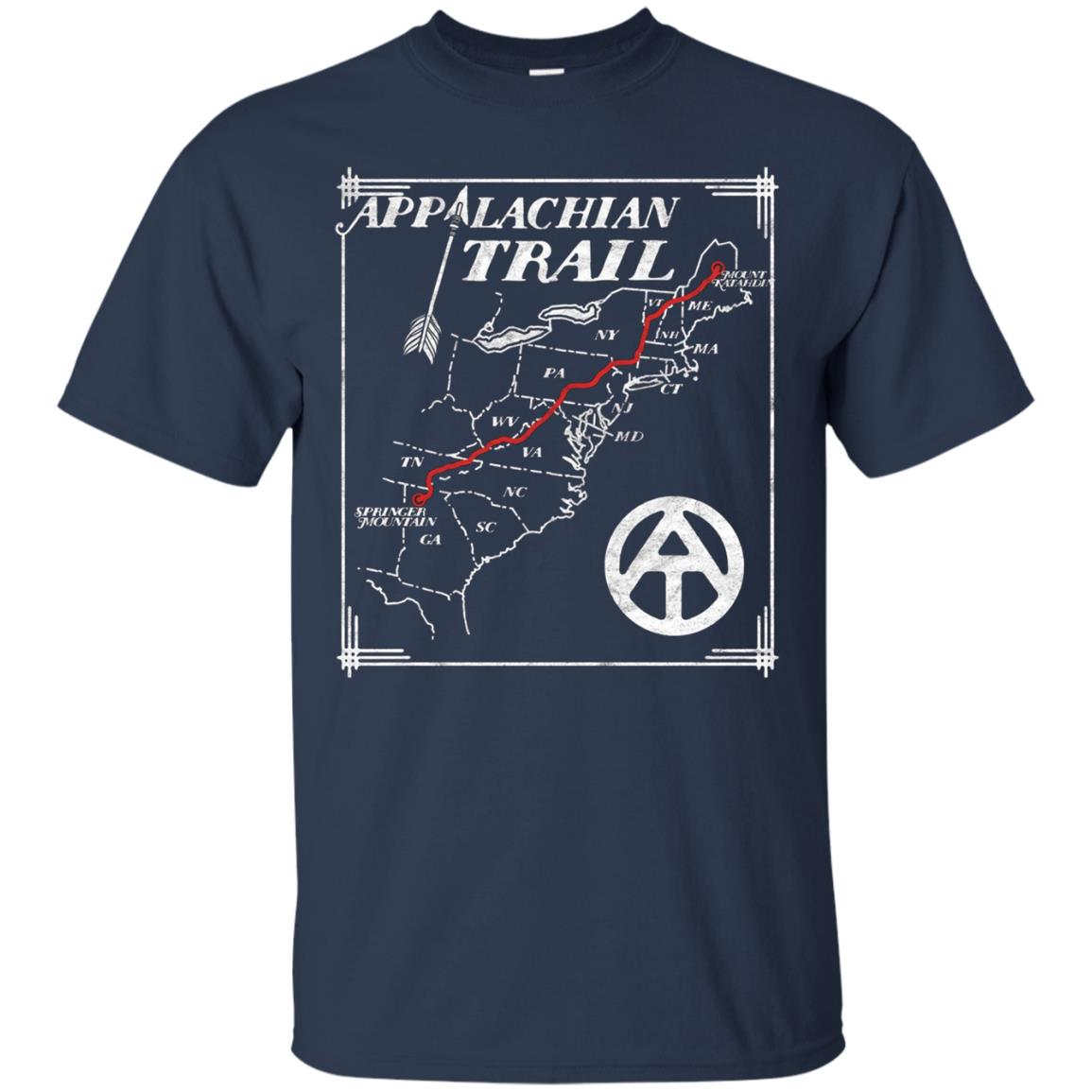 Appalachian Trail Map Retro Long Sleeve Tee Shirt