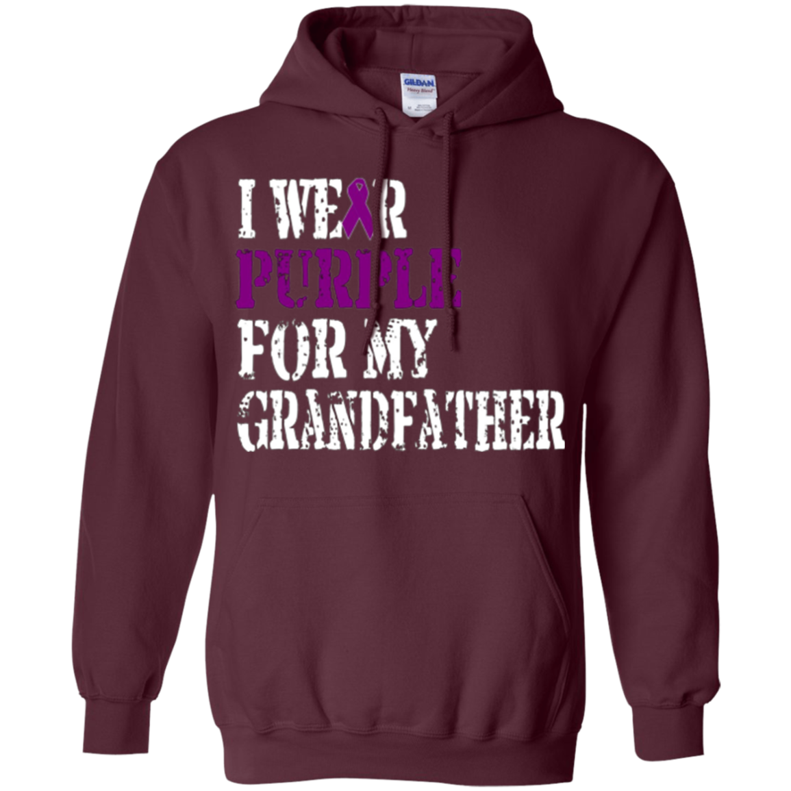 Alzheimer's Awareness Shirt I Wear Purple For My Grandfather