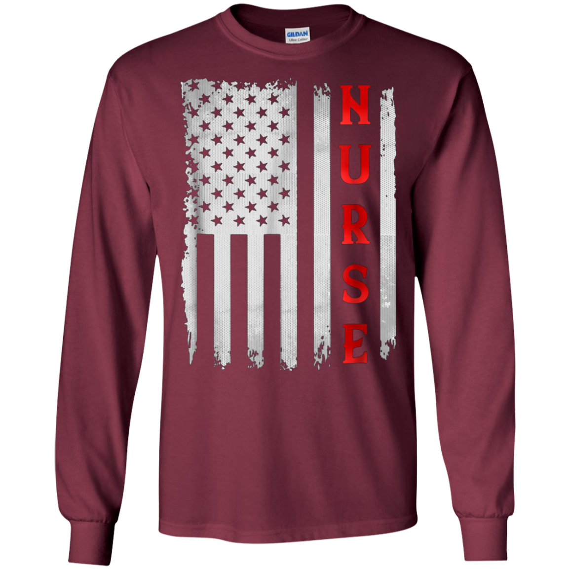 American Flag Nurse Gift T-Shirt