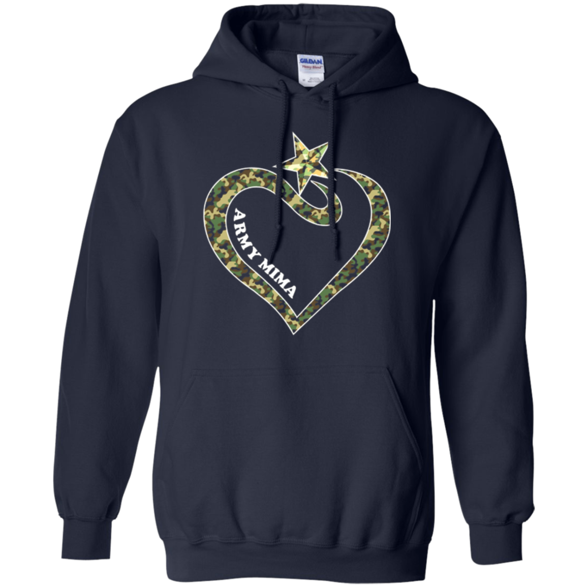 Army Mima With US Star Army Clothes T-Shirt Happy Mother