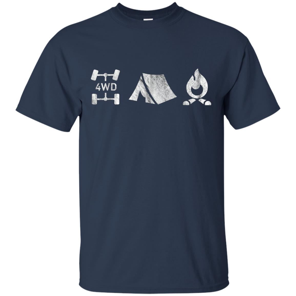 4WD Overland Explorer Tee 4x4 Tent Camp Fire T-Shirt