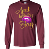 Image of April Birthday Purple Lips Slay T-shirt Birthday Gift