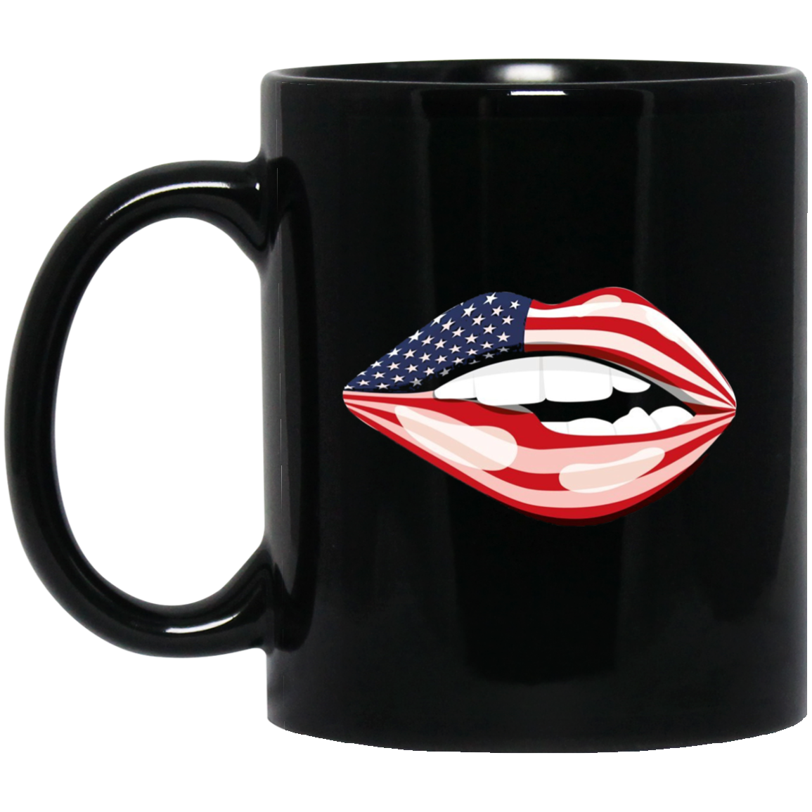 American USA Flag Lips - Independence Day 4th July Shirt