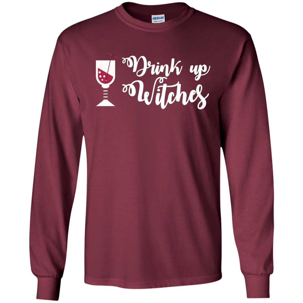 Funny Halloween Wine Lovers Shirt Women Drink Up Witches Tee
