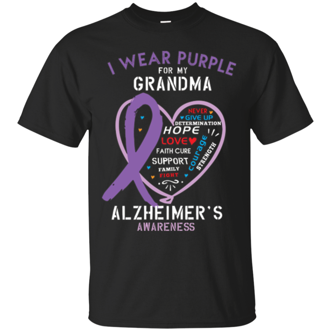 Alzheimer Support Shirt Awareness Month Purple Grandma