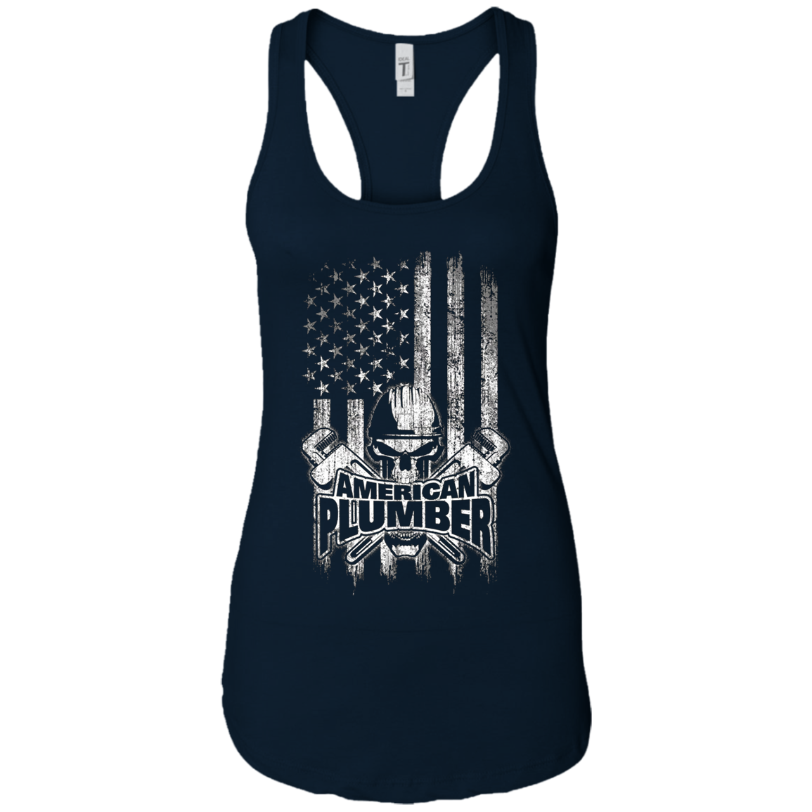 American Plumber T-Shirt Skull and Wrenches