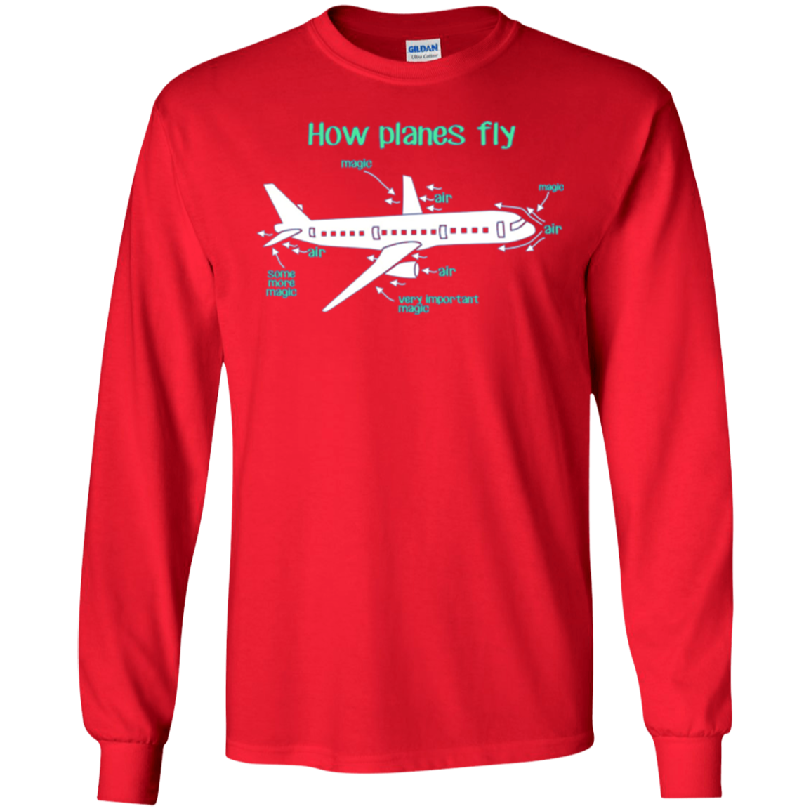 Ingénieur aérospatiale Long Sleeve Tee Shirt Comment les avions volent
