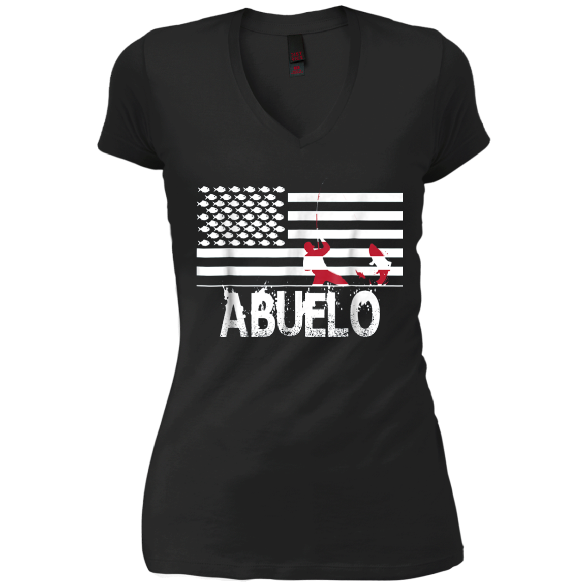 ABUELO Fishing Shirt with Patriotic Flag - Fishing Dad Gifts