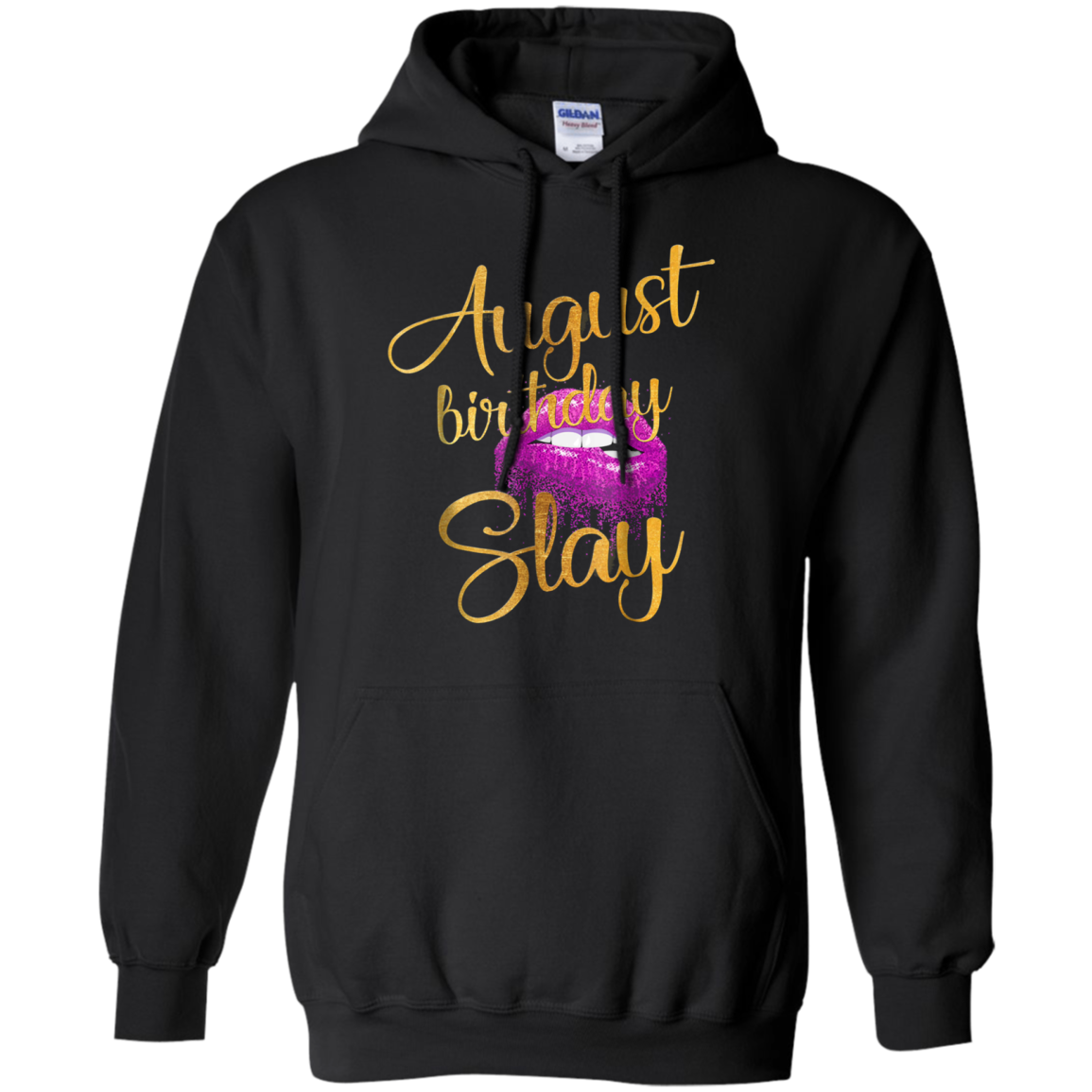 August Birthday Purple Lips Slay T-shirt Birthday Gift