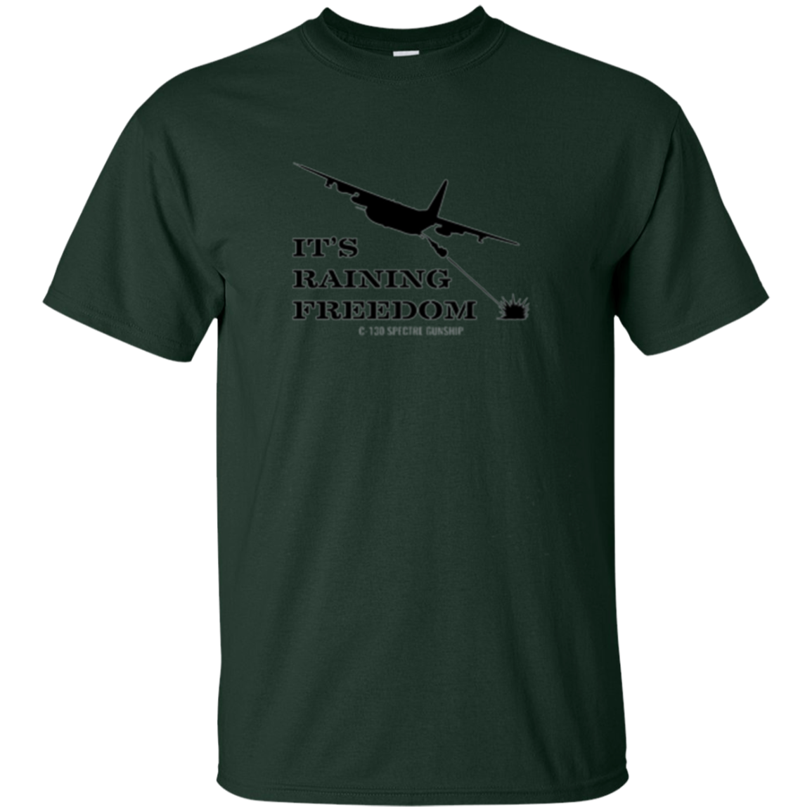 AC-130 Spectre Gunship It's Raining Freedom T Shirt