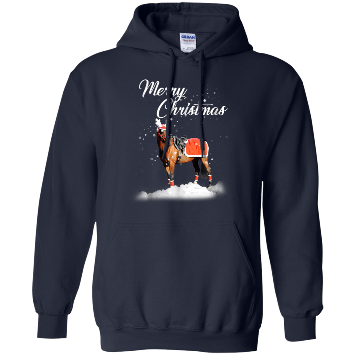 Santa Merry Christmas Horse TShirt Farm Farmer Christmas Tee