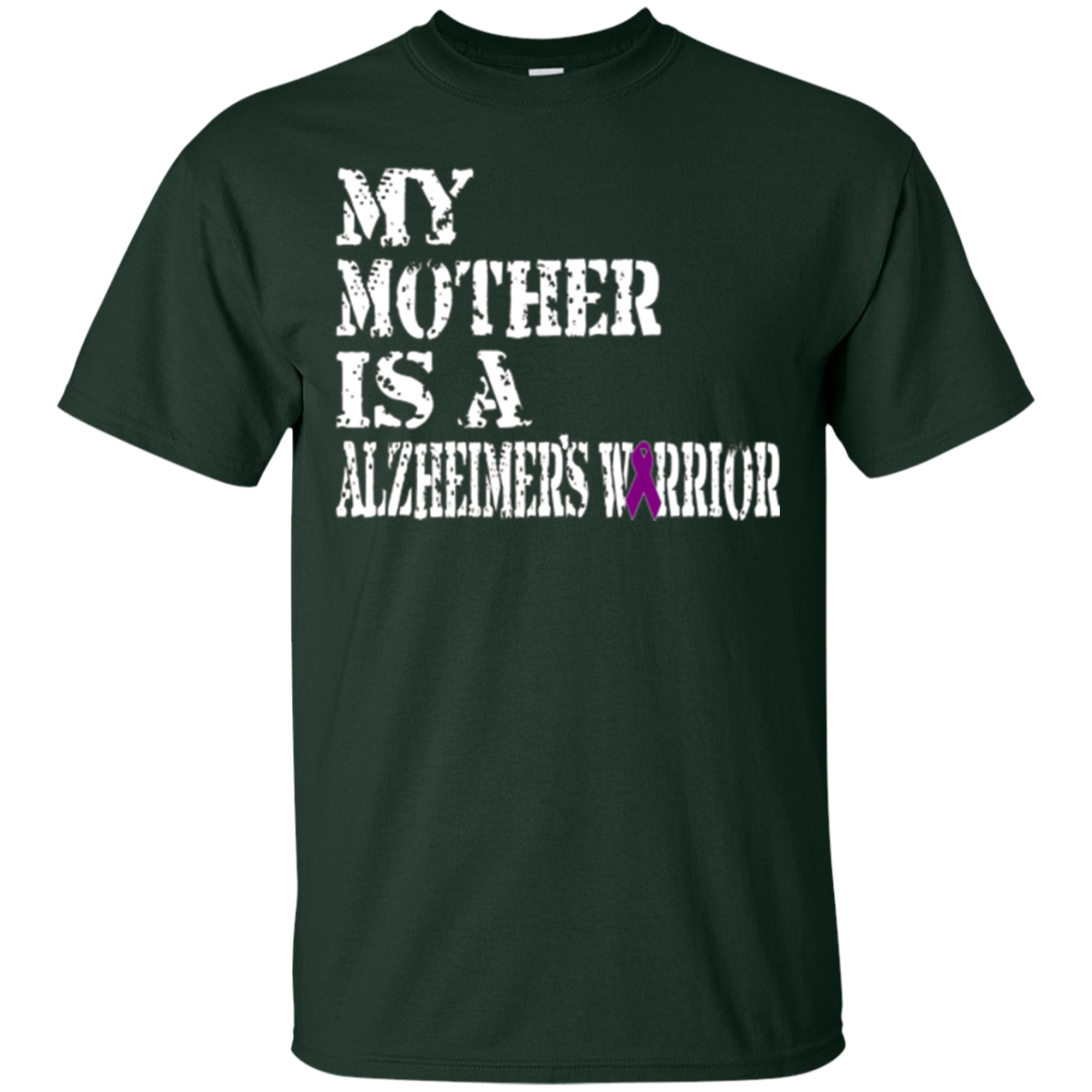 Alzheimer's Awareness Tshirt For Mothers Purple Ribbon Tee