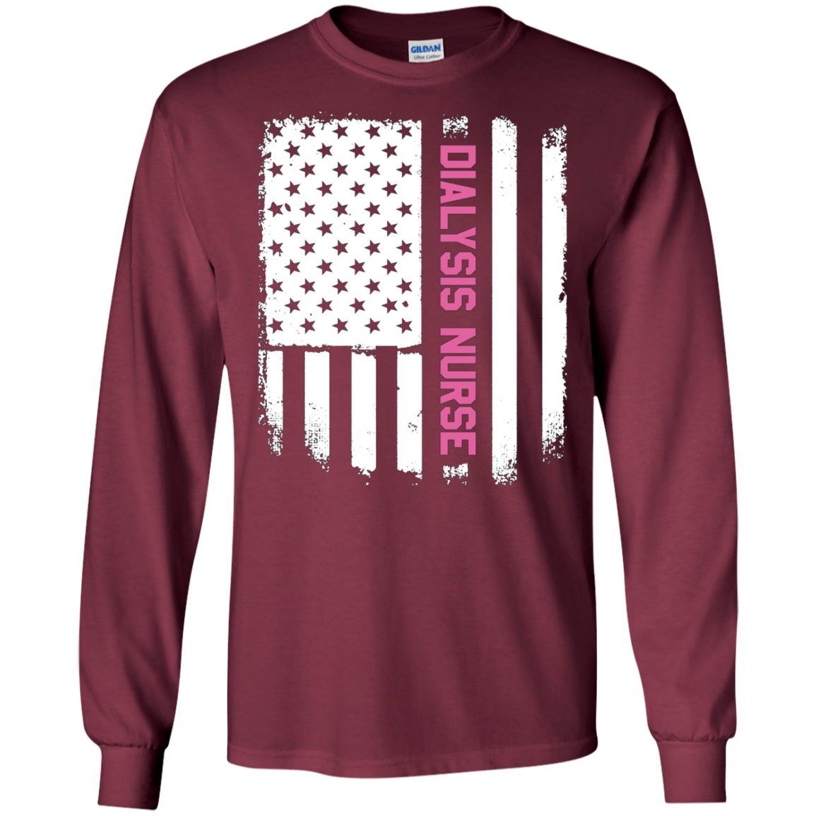 American Flag Nursing Dialysis Nurse T-Shirt