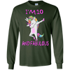 Image of 10 and fabulous sweet tenth-Birthday unicorn dab t shirt